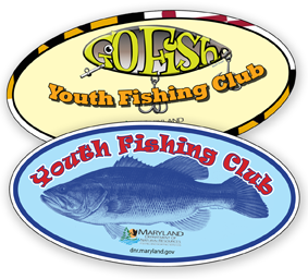 image of the Youth fishing club stickers